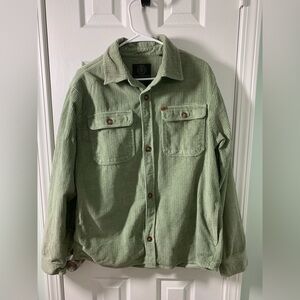 Buffalo David Bitton Light Sage Green Corduroy Overshirt/Jacket
